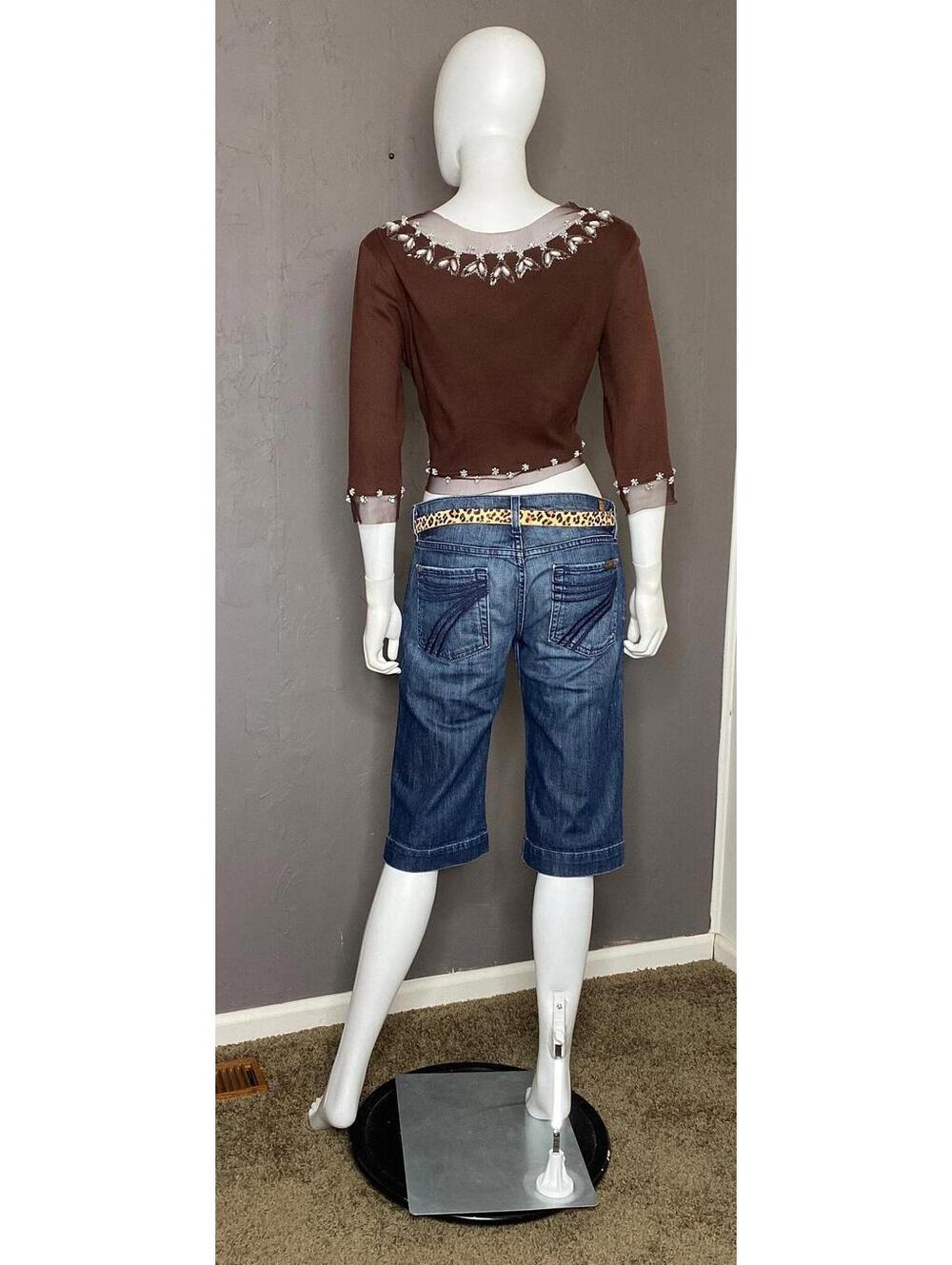 Y2K Long Jorts / Capri Jeans from 7 For All Mankind DOJO 28W